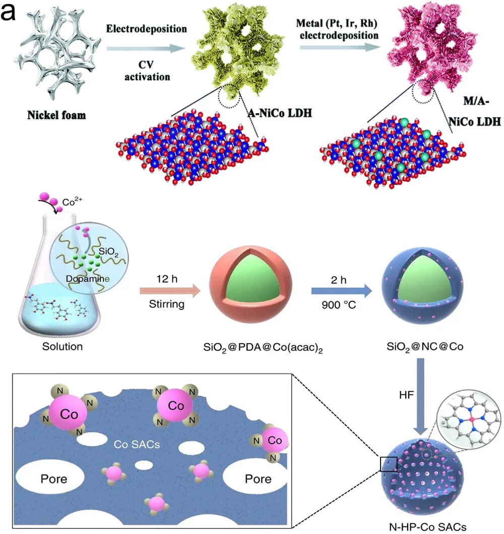 Open access visualization of Workflow, Illustration, N-HP-Co SACs, Synthesis