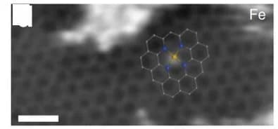 Open access visualization of Microscopy, Chemical Structure, TEM, Iron, Graphene Lattice