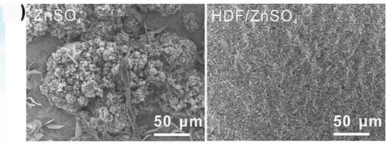 Open access visualization of Microscopy, SEM Images, Zinc Deposition, Electrolyte