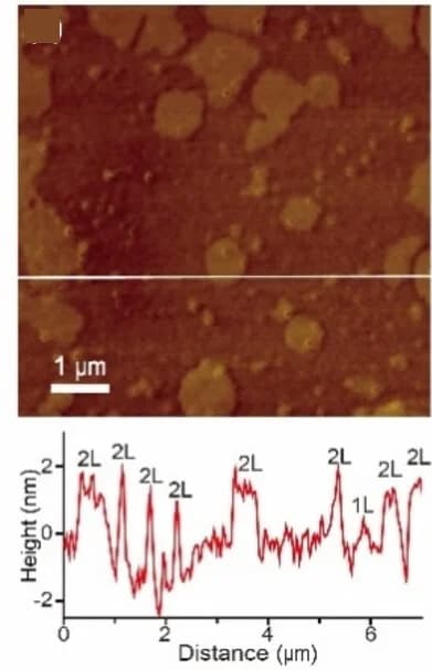 Open access visualization of Line Plot, Microscopy, AFM Images, Height Profiles, Exfoliated CoPS3 Nanosheets