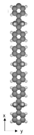 Open access visualization of Chemical Structure, Gas Phase, Optimized Model, Poly-PBCP Chain