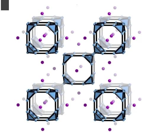 Open access visualization of Chemical Structure, Body Centered Packing, Al24cluster Cations, Anions, Octahedral Voids