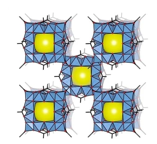 Open access visualization of Chemical Structure, Body Centered Packing, Al24cluster Cations, Anions, Octahedral Voids