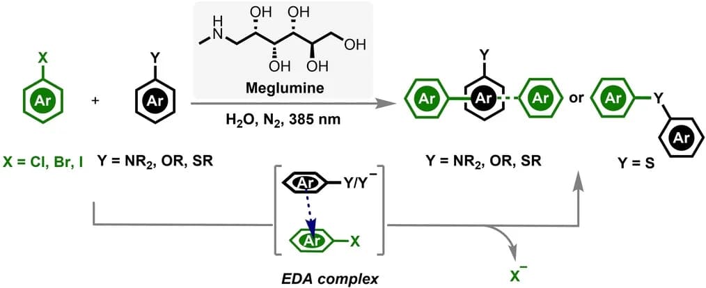Open access visualization of Workflow, Flowchart, Illustration, Photochemical Cross-Coupling, Water