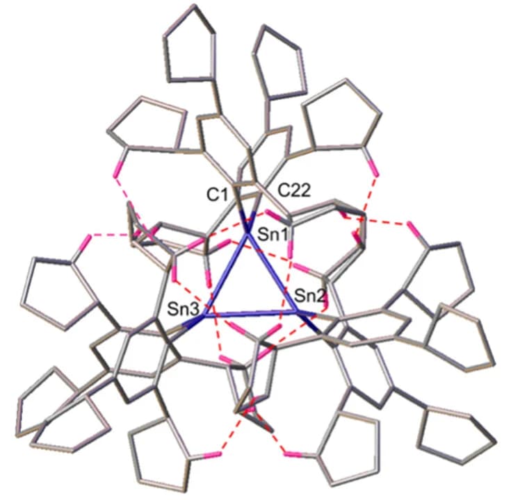 Open access visualization of Chemical Structure, Molecular Structure, Interligand Contacts, Sn-Sn Bonds, Bond Lengths