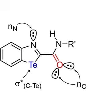 Open access visualization of Chemical Structure, Chalcogen bond, Benzotellurazole amides, Lone pairs