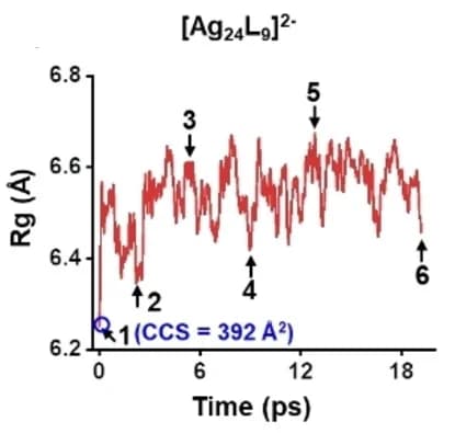 Open access visualization of Line Plot, Radius of Gyration, Time, MD Simulation, Isomers