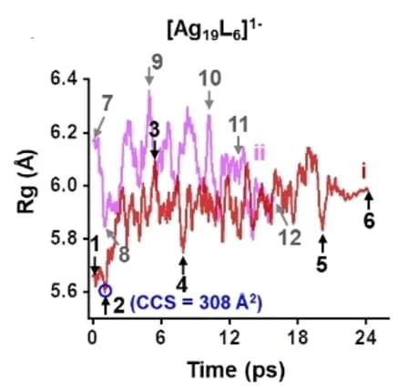 Open access visualization of Line Plot, Radius of Gyration, Time, MD Simulation, Isomers