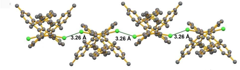Open access visualization of Chemical Structure, Crystal, Halogen-Halogen Bonding Chain