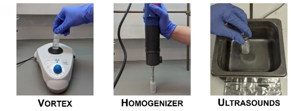 Open access visualization of Photo, Emulsification, Vortex, Homogeneizer, Ultrasonicator