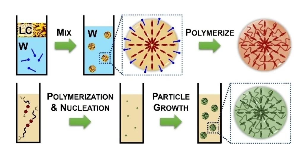 Open access visualization of Workflow, Illustration, Suspension Polymerization, Precipitation Polymerization