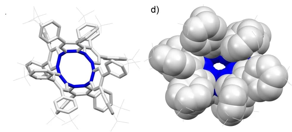 Open access visualization of Chemical Structure, Single Crystal Structure, Central Cavity, Annulene Structure