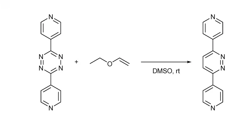 Open access visualization of Chemical Structure, Inverse Electron Demand Diels-Alder Reaction, Tetrazine Derivative, Initial Rate Measurement, UV/Vis Spectroscopy