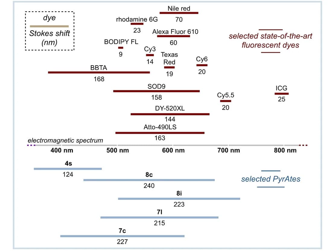 Open access visualization of Illustration, Stokes Shift, Fluorophores