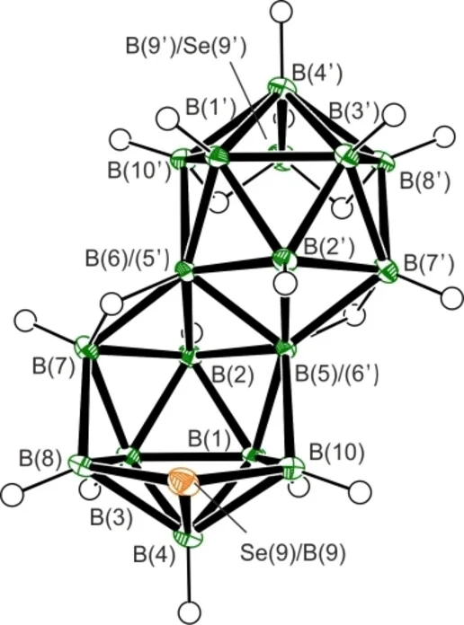 Open access visualization of Chemical Structure, Selenaborane, Molecular Structure, Crystallography, Interatomic Distances