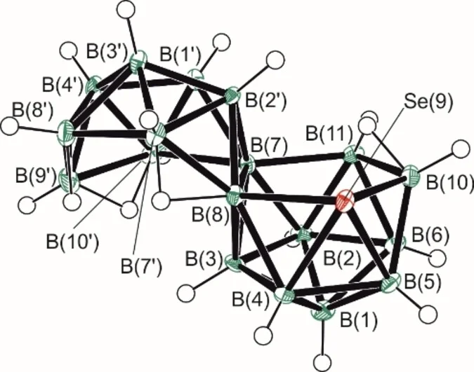 Open access visualization of Chemical Structure, Selenaborane, Molecular Structure, Interatomic Distances, Angles