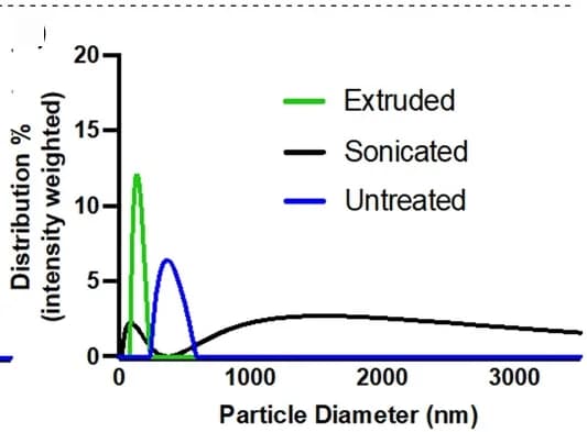 Open access visualization of Line Plot, Density Plot, Liposome Size, PG Vesicles
