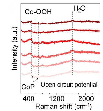 Open access visualization of Line Plot, In situ Raman Spectra, Mn SA-CoP NNs