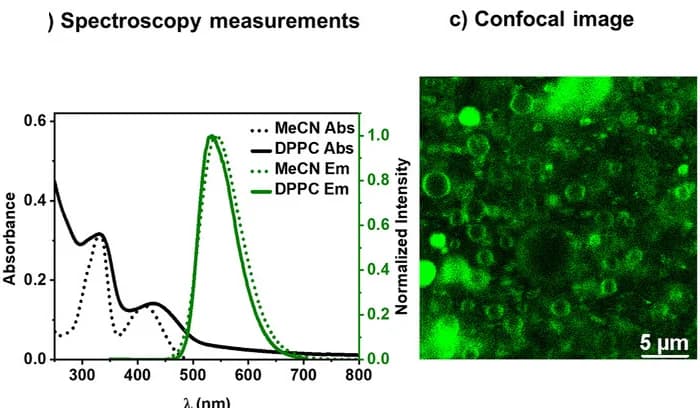 Open access visualization of Line Plot, Microscopy, UV-Vis Absorption, Emission Spectra, Phosphate Buffer