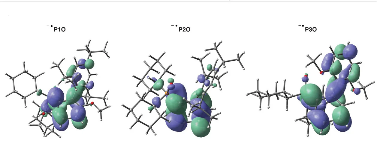 Open access visualization of Chemical Structure, DFT, Structures, SOMOs, Phosphine Oxide