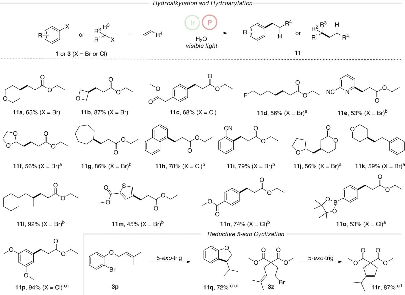 Open access visualization of Illustration, Chemical Structure, Workflow, Alkene Alkylations, Alkene Arylations
