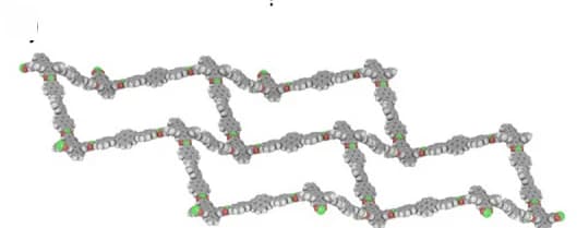 Open access visualization of Chemical Structure, Side View, Monolayer, Joa-COF-1