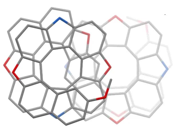 Open access visualization of Chemical Structure, Molecule, Helix Axis, Staggered Helices, Chirality