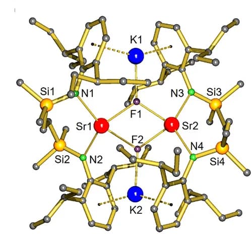 Open access visualization of Chemical Structure, Crystal Structure, 7, Bond Distances, Sr-N