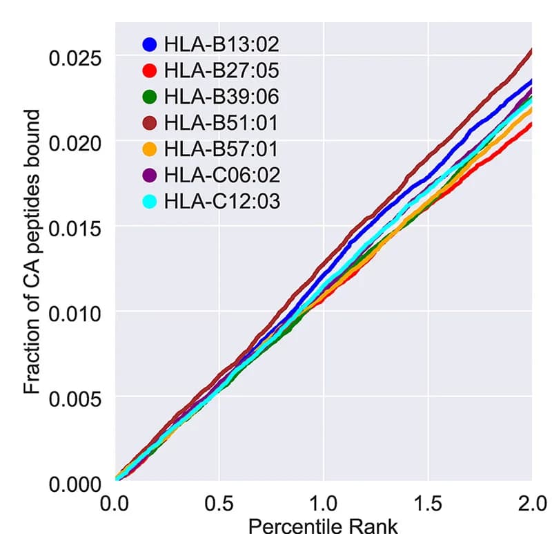 Open access visualization of Line Plot, Peptides, Conserved Antigens, AI Alleles, Antigen Presentation