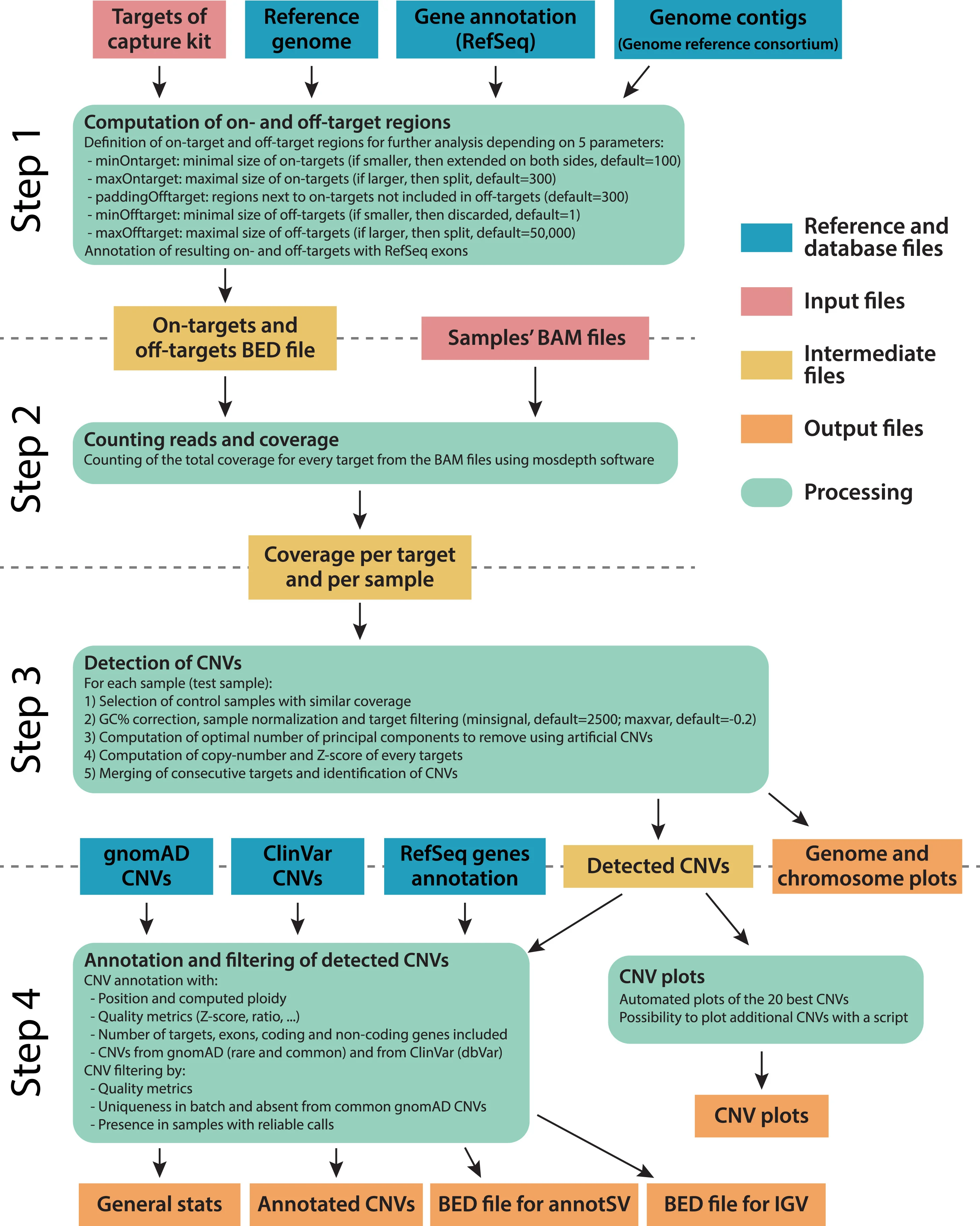 Open access visualization of Workflow, Flowchart, Target Regions, Reads, Coverage