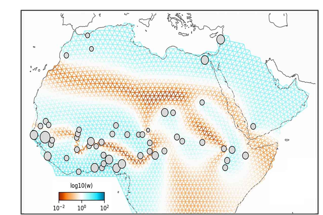 Open access visualization of Geo Map, Scatter Plot, Bubble Plot, Effective Migration Rates, FEEMS