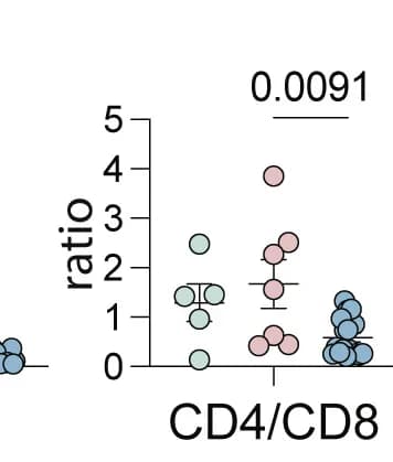 Open access visualization of Scatter Plot, Error Bars, CD4/CD8 Ratio, T Cells, Statistical Analysis