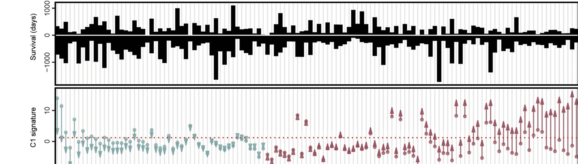 Open access visualization of Bar Plot, Scatter Plot, Overall Survival, ECM Signature, Mutation