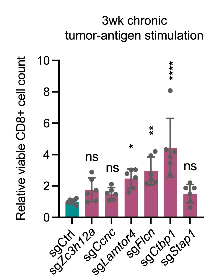 Open access visualization of Bar Plot, Error Bars, Scatter Plot, T Cells, sgRNAs