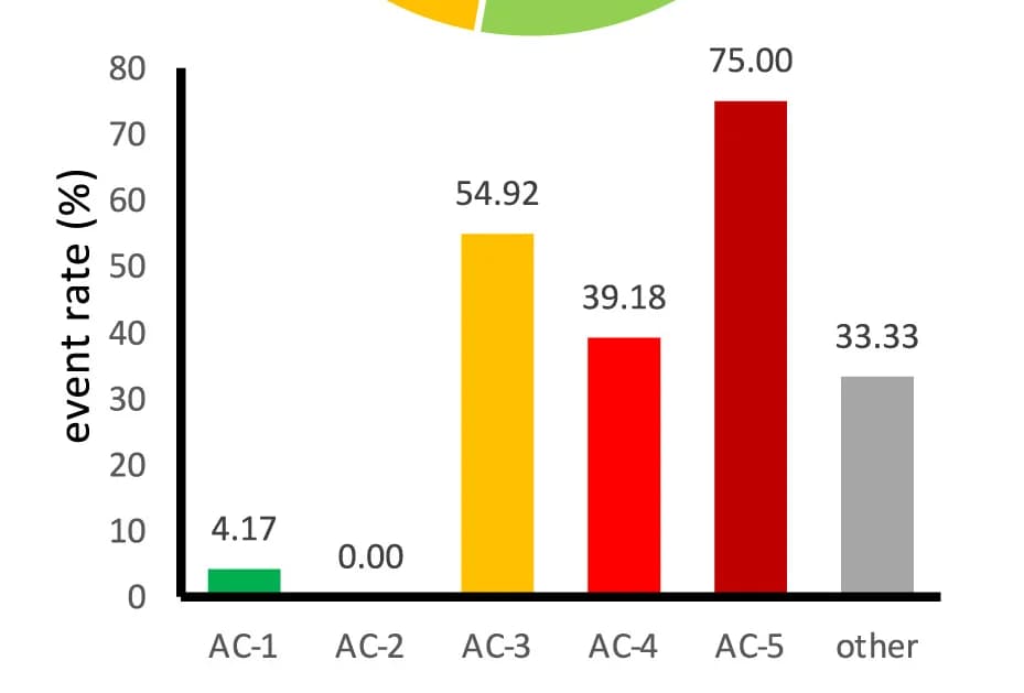 Open access visualization of Bar Plot, Event Rate, iDFS, Subtypes, Adaptive Subtyping