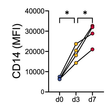 Open access visualization of Line Plot, Scatter Plot, Surface Expression, CSF1R, CD68