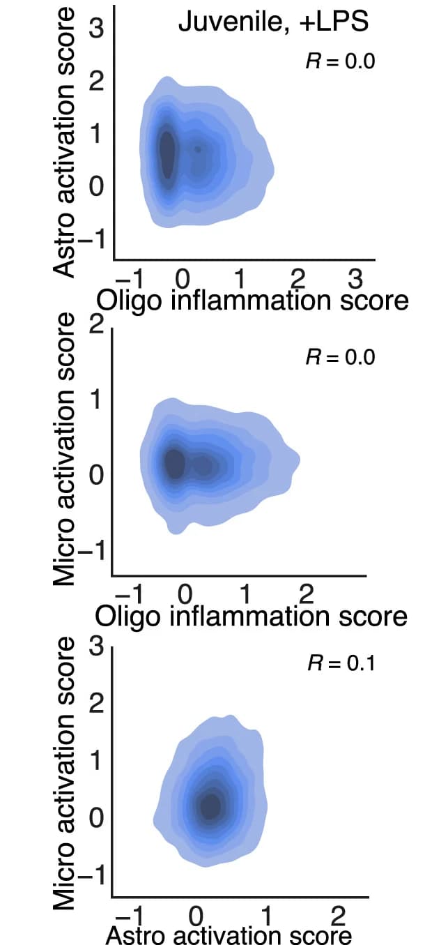 Open access visualization of Density Plot, Scatter Plot, Microglia, Astrocytes, Activation Scores