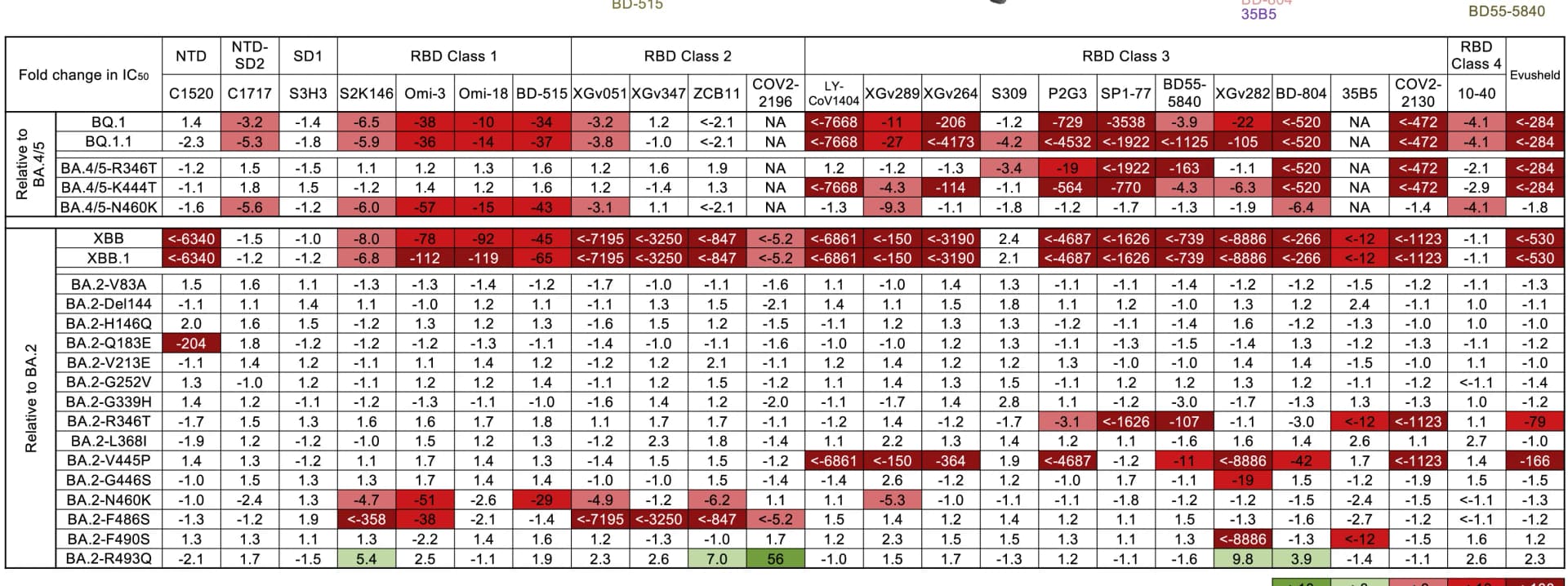 Open access visualization of Heatmap, Neutralization, IC50 values, BQ.1, BQ.1.1