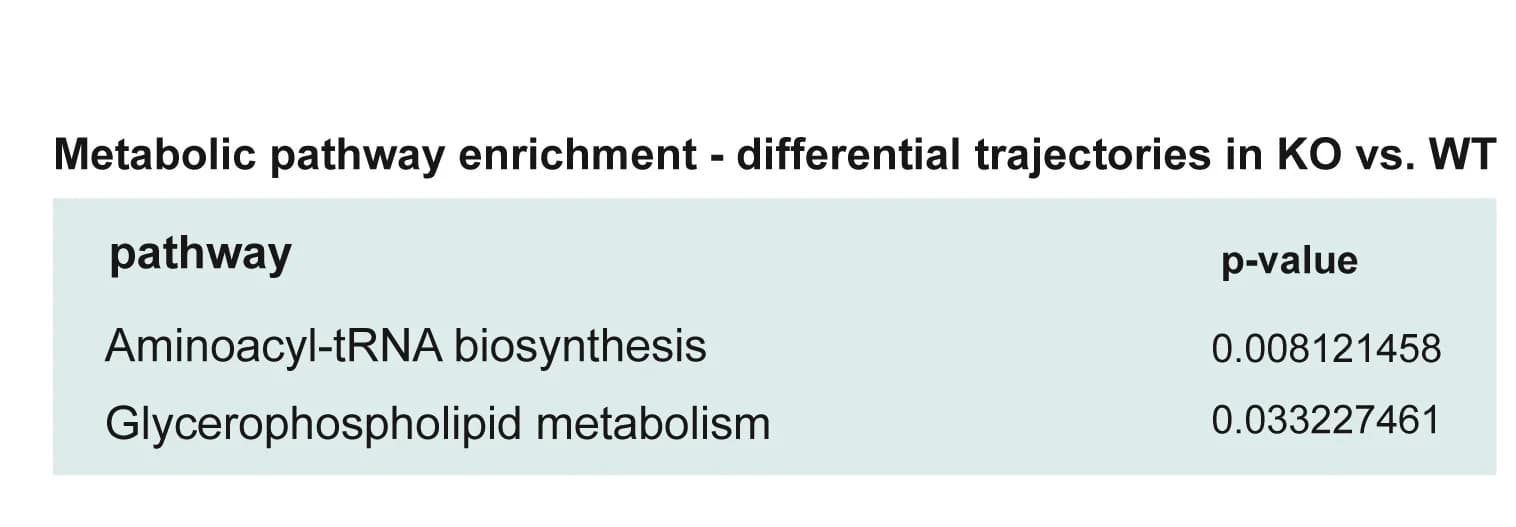 Open access visualization of Table Image, Metabolic Pathway Enrichment Analysis, KEGG, Metabolites, Mutants