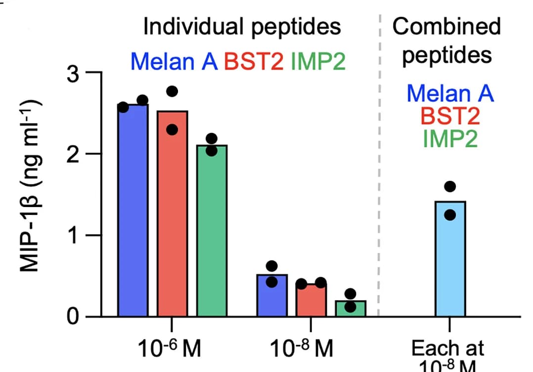 Open access visualization of Bar Plot, ELISA, Peptides, T-cell Activation