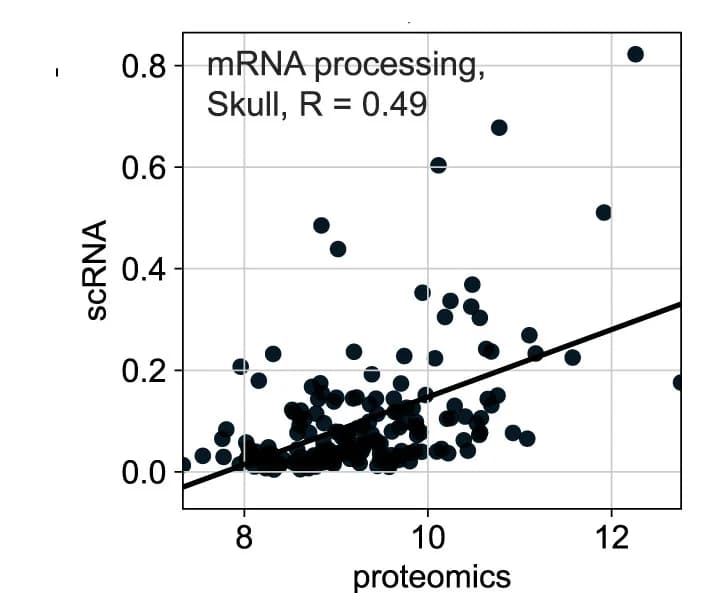Open access visualization of Scatter Plot, Regression Plot, Correlation Plot, mRNA Processing, Gene Ontology