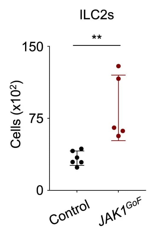 Open access visualization of Scatter Plot, Error Bars, Flow Cytometry, Lung Tissue, WT Control