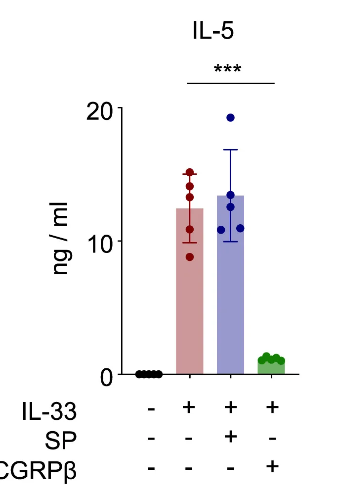 Open access visualization of Bar Plot, Error Bars, Scatter Plot, Type 2 Cytokine, Lung ILC2s