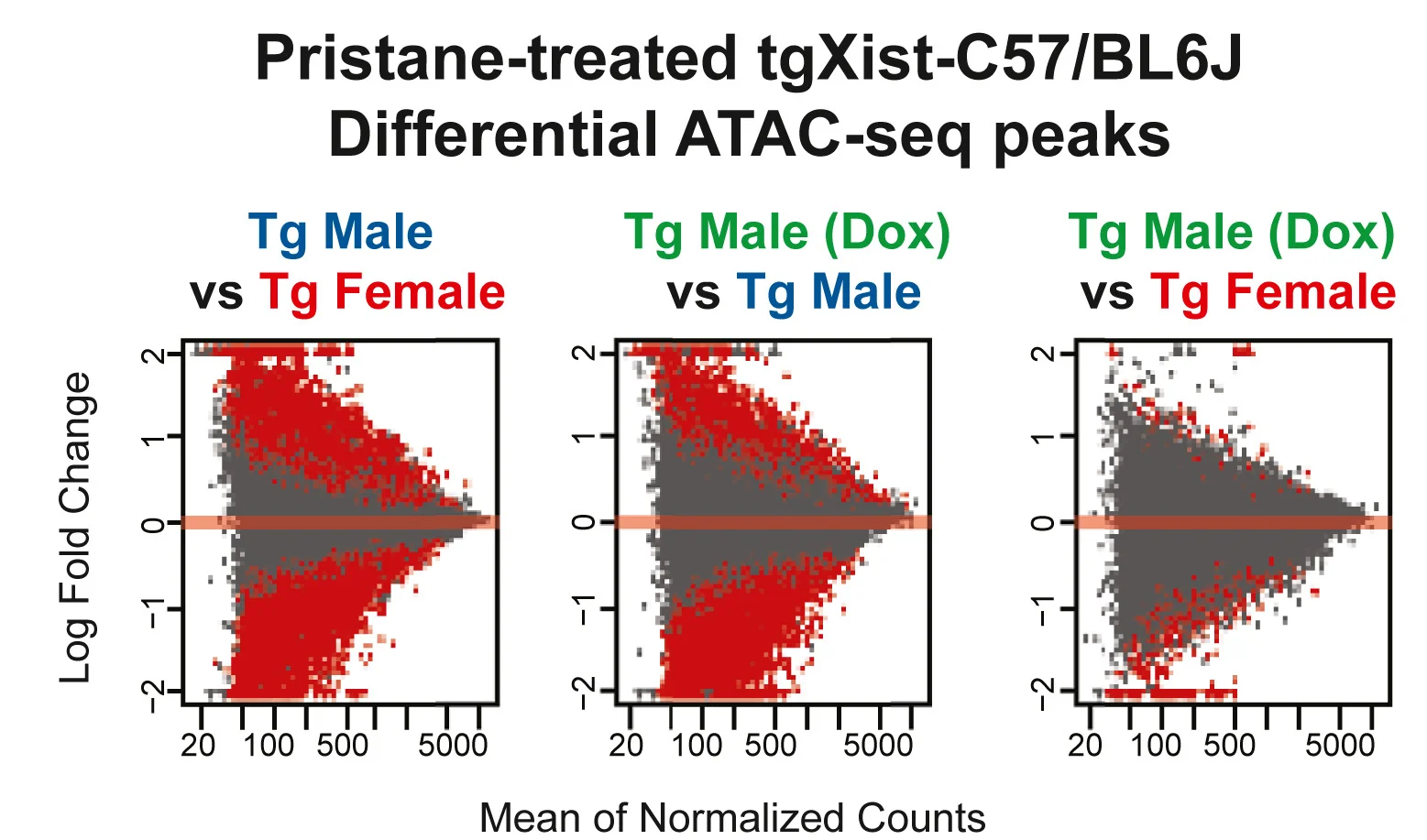 Open access visualization of Scatter Plot, MA Plots, Genomic Accessibility, Transgenic Cohorts