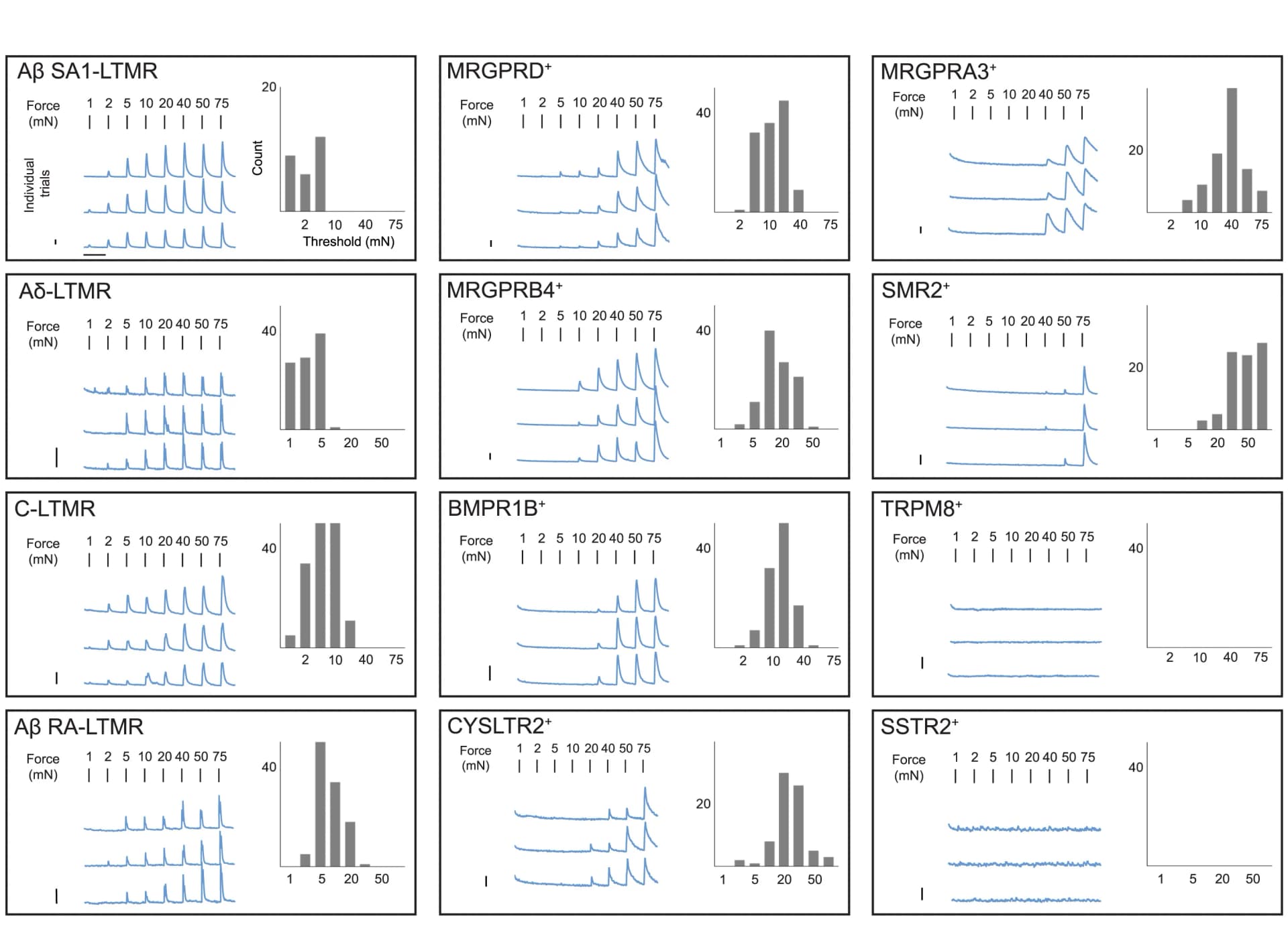 Open access visualization of Line Plot, Histogram, Calcium Signals, Threshold Distributions, DRG Neuron Subtype