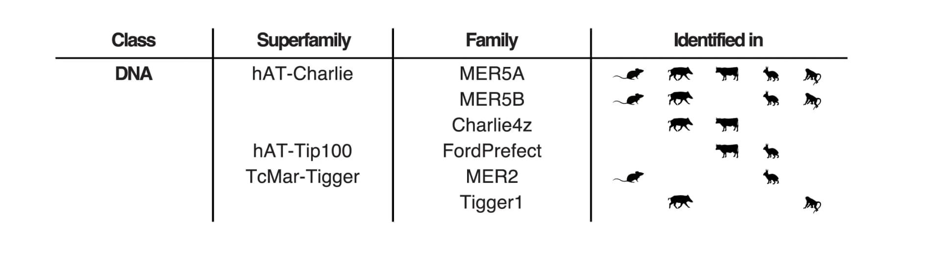 Open access visualization of Table Image, TEs, EGA Profile, Species