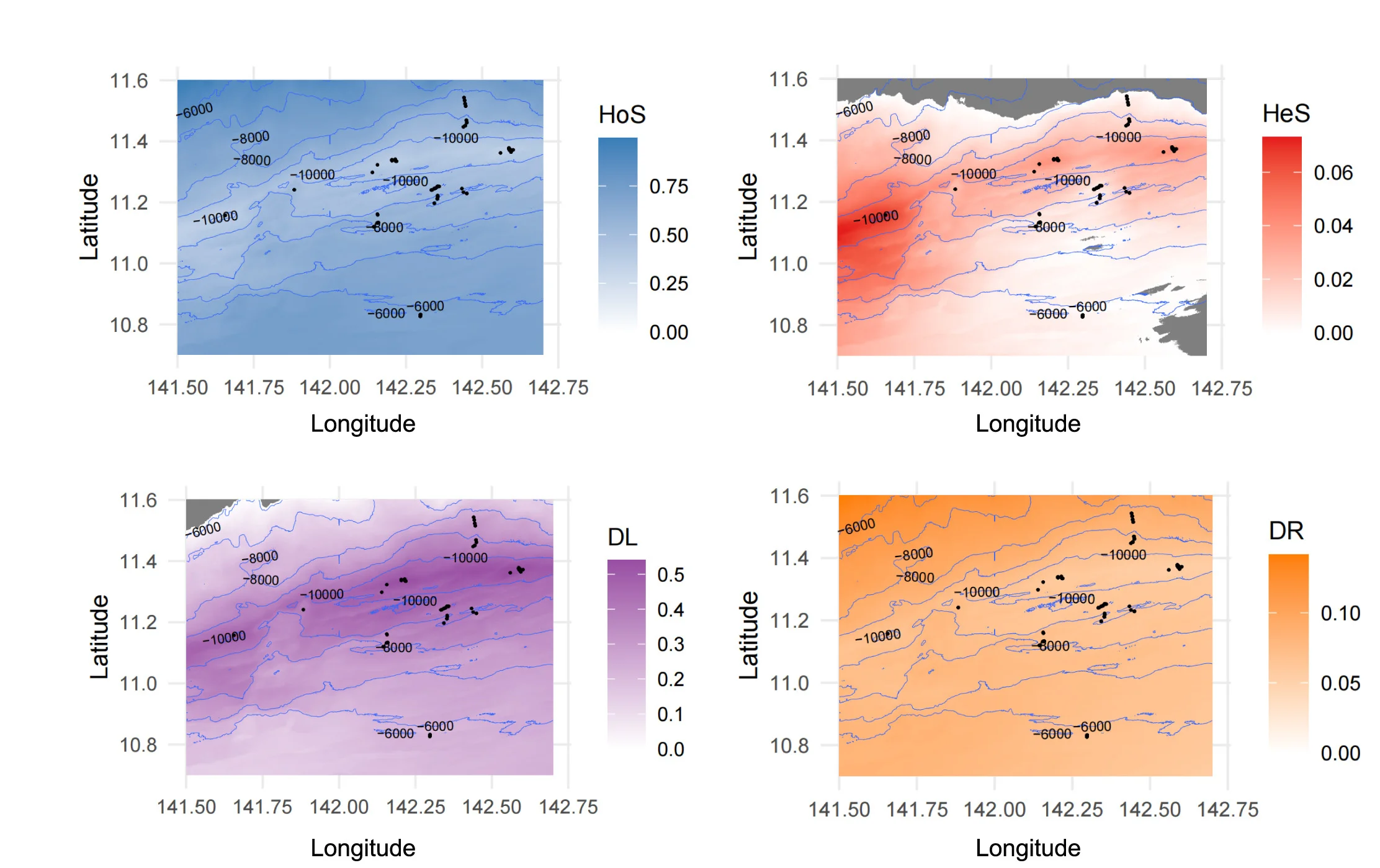 Open access visualization of Geo Map, Contour Plot, Scatter Plot, Spatial Distribution, Ecological Driving Forces