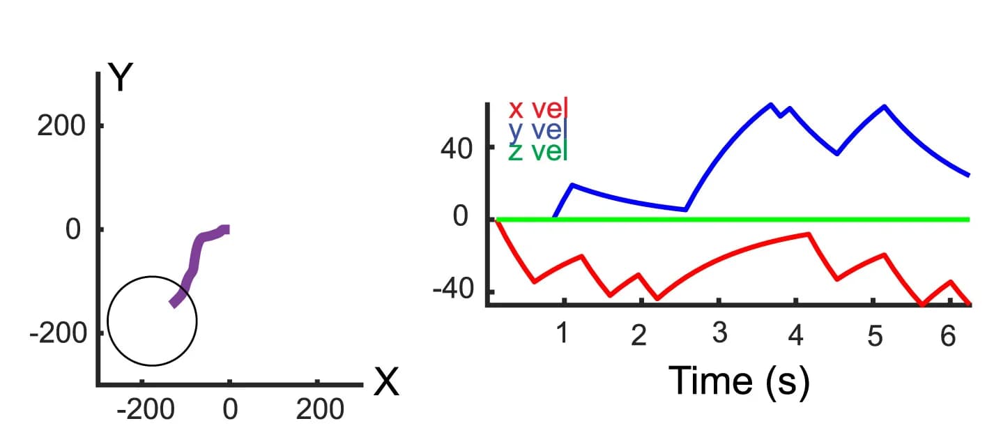 Open access visualization of Line Plot, Scatter Plot, Diagonal Path, Trials, Velocity