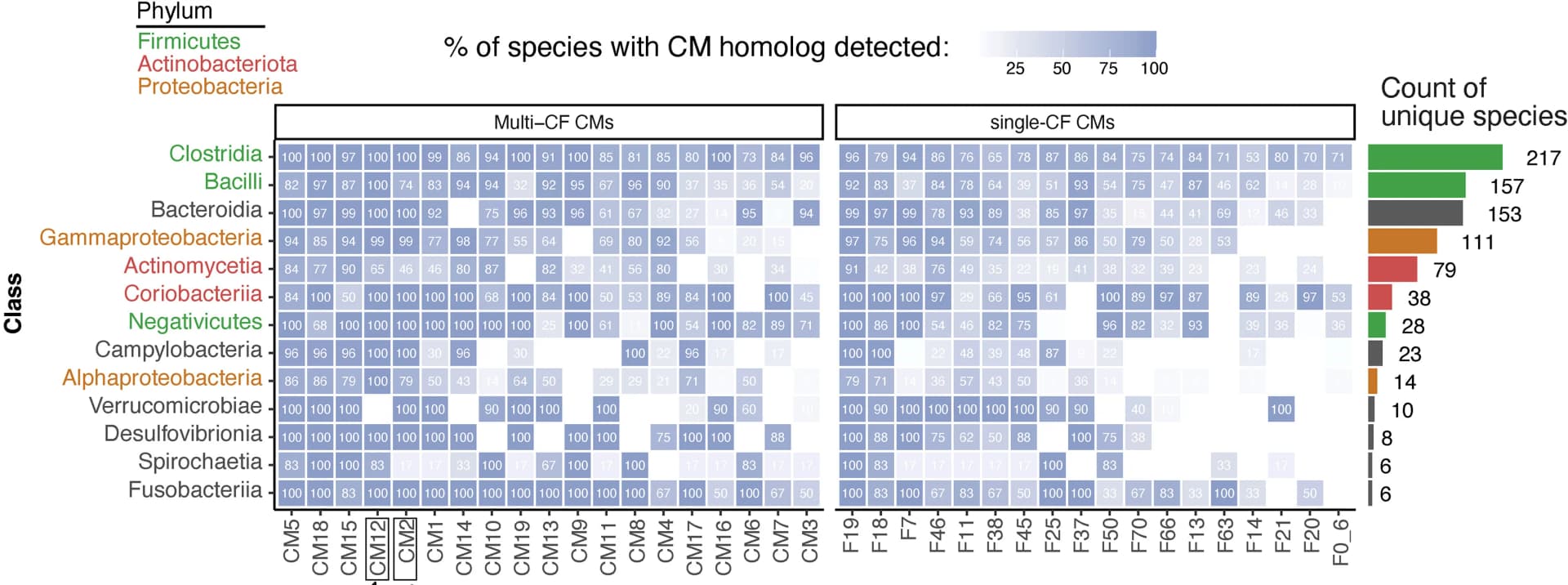 Open access visualization of Heatmap, Bar Plot, MAG, Gut Microbial Classes, Microbes