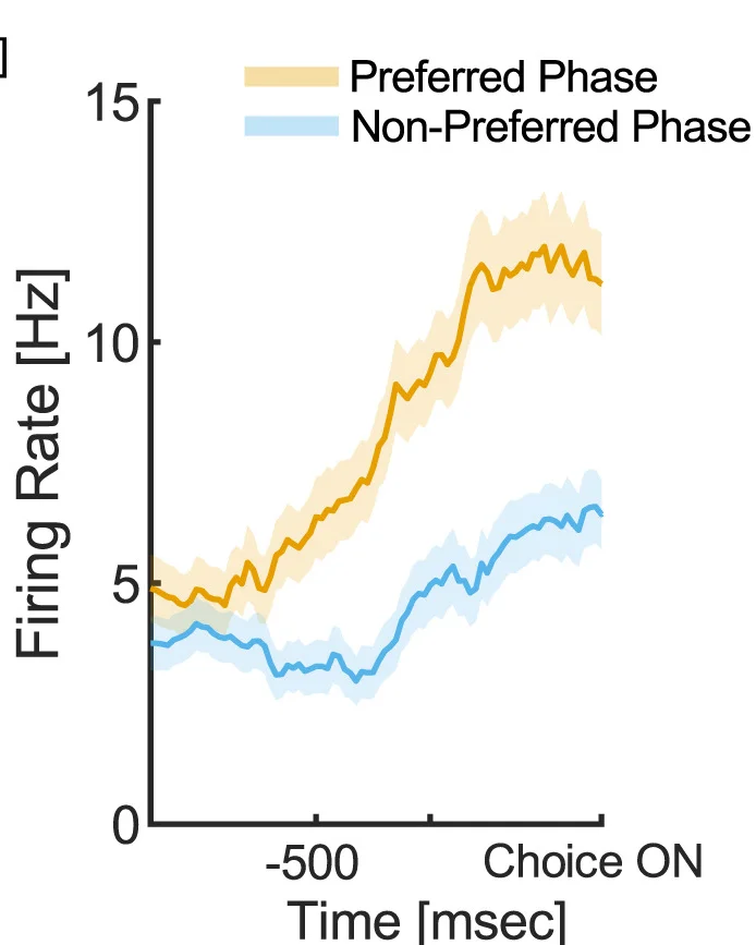 Open access visualization of Line Plot, Error Bars, Neuron, Preferred Phase, Non-Preferred Phase